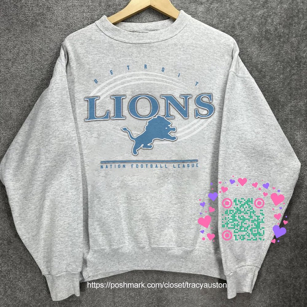 Vintage Detroit Lions Football Sweatshirt Vintage NFL Detroit Lions Shirt tee